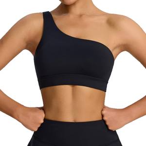 Soutien-gorge de sport pour femme à maintien élevé, respirant, écologique, avec découpes, en nylon et polyester, pour la course et le fitness - Product Image 1