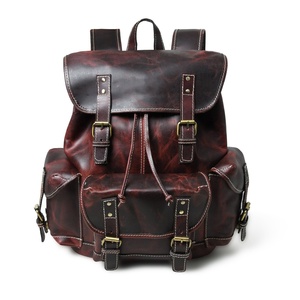 Mochila de Cuero Genuino de Diseño Vintage para Mujer, Forro de Algodón, Resistente al Agua, Portátil, de Alta Calidad, Color y Logotipo Personalizables - Product Image 1