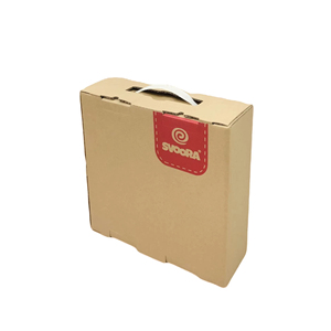 Cajas de Cartón Corrugado Reciclado con Logotipo Personalizado, Sostenibles, con Asa, para Embalaje y Protección de Bebidas - Product Image 1