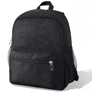 Cheerleading Backpack Custom Royal Blue Glitter <b>Mini</b> Sparkle <b>Black</b> Trim Mesh Pocket Squad <b>Bag</b> OEM - Product Image 5