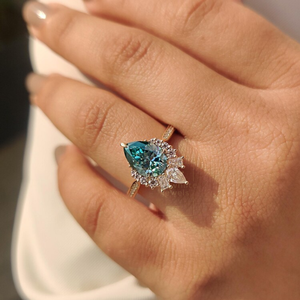New Luxury Green Stone Diamond Moissanite for Women's <b>Silver</b> Gold Plated Engagement Wedding <b>Ring</b> Jewelry Gift - Product Image 4