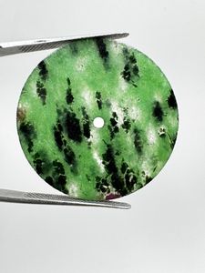 หน้าปัดนาฬิกาแบบขัดเงาด้านเดียว รูบี้โซไซต์ ขนาด 28.5 มม. หนา 0.7 มม. รูตรงกลาง 2 มม. - Product Image 3