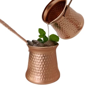 2025 Best Quality Copper <b>Coffee</b> Pot, Milk Pot Brass Handle Machine Hammered - Product Image 1