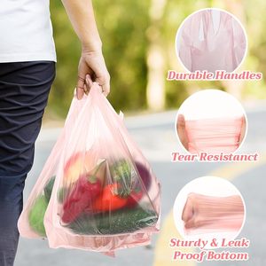 T Shirt Bags Bulk Plastic <b>Shopping</b> Bags with Handles for <b>Small</b> Business, Retail, Grocery, Merchandise, Convenience Store - Product Image 3