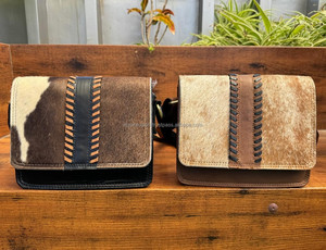 กระเป๋าคาดผมขนแบบซ่อนทำจากหนังวัวสไตล์ตะวันตกกระเป๋าถือสไตล์โบฮีเมียนสำหรับผู้หญิงใช้ได้หลากหลาย - Product Image 4