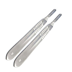 Surgi - Mango de bisturí estéril 2 en 1 + 100 hojas quirúrgicas, instrumentos quirúrgicos estériles para procedimientos médicos, proveedor mayorista a granel - Product Image 4