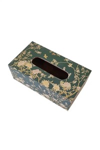 Boîte à mouchoirs artisanale en résine peinte sur mesure, forme personnalisée, très décorative, motif floral et d'amour, artisanat - Product Image 4