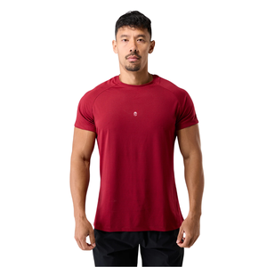 Chemise à manches courtes rouge pour homme, coton premium confortable, vêtements décontractés, chemise de sport élégante, vente en gros, vêtements de sport tendance - Product Image 1