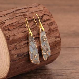 Modern Resin <b>Drop</b> Earrings with Natural Pearl for Women Handmade Artistic Jewelry Stylish Designer Accessories Party Gift - Product Image 4