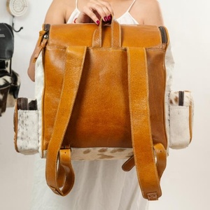 LW Sac à dos pour femmes en cuir de vache véritable isotherme Style bohème rock résistant à l'eau PVC Robe Sac à bandoulière Portable - Product Image 3