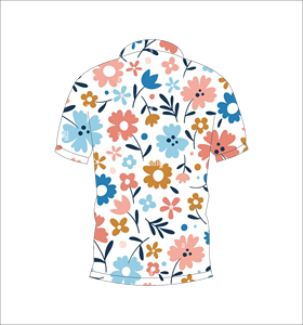 Polo homme à imprimé floral multicolore personnalisé, manches courtes, décontracté, été, respirant, léger, mode, chemise de golf - Product Image 2