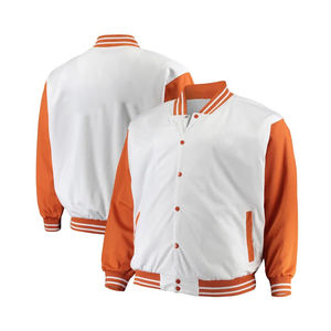 Chaquetas Deportivas Clásicas para Hombre, Estilo Universitario, de Alta Calidad, con Parches de Logotipo Personalizados, Chaqueta Universitaria con Mangas de Cuero - Product Image 1