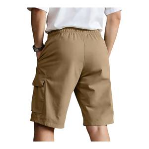 Shorts de sport pour hommes en coton peigné 100% style Hip Hop, anti-UV, infroissables, respirants, imprimé floqué, taille mi-haute, vente en gros - Product Image 2