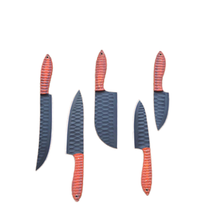 Juego de Cuchillos de Chef Profesionales, Hechos a Mano, de Acero al Carbono Forjado, 4 Piezas, Mango Octagonal de Madera, Ambidiestros, Duraderos y Ligeros - Product Image 1