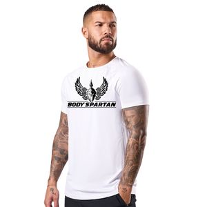 Mens <b>White</b> Performance Training T Shirt Crew Neck Short Sleeve Athletic Gym Workout Running Casual Sportswear Activewear <b>Tee</b> - Product Image 1