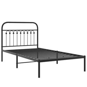 Base de Cama Doble de Acero Negro, Diseño Rectangular Tradicional - Product Image 2