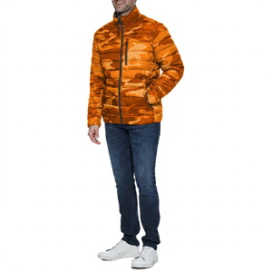 New Glossy Men's Winter Puffer <b>Jacket</b> Hooded Stand Collar <b>Waterproof</b> Breathable Thickened <b>Warm</b>-Keeping Cold-Proof Plaid Pattern - Product Image 1