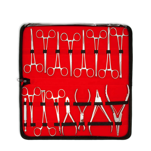 Ensemble d'instruments professionnels pour le piercing corporel, kit de 16 pièces, pinces septum, pinces dermiques Pennington, pinces à anneaux, pinces à épiler, poinçon à biopsie en acier - Product Image 4