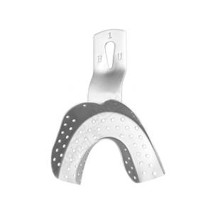 Plateau d'empreinte # Mâchoire inférieure dentée en acier inoxydable de haute qualité, utilisation dentaire professionnelle manuelle, réutilisable, fabricant Pakistan - Product Image 1