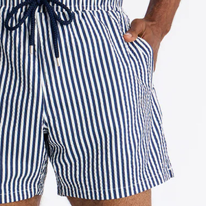 <b>Men</b> Stripped <b>Shorts</b> With Elastic Waist <b>For</b> Bulk Buyer With Side Pockets <b>For</b> Comfort High Quality Material With Drawstring & Logo - Product Image 4