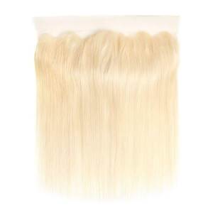 Lace Frontal Indian Hair Human Hair Wig Straight Blonde Virgin Hair Soft Style <b>White</b> <b>Wrap</b> - Product Image 3