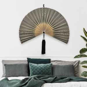 Cheap Price Freeship Bamboo <b>Wall</b> Fan Boho Natural Handmade Bamboo <b>Wall</b> <b>Art</b> Fan Headboard for Livingroom Bedroom - Product Image 3