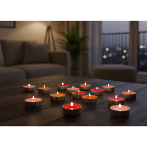 PDTL– 08 (Blanc) – Lot de 50 bougies chauffe-plat parfumées pour Noël, Pâques, anniversaires, la Saint-Valentin et les célébrations de Diwali - Product Image 6