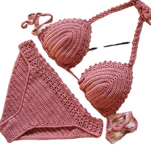 Handmade Magic Crochet <b>Bikini</b> <b>Set</b> in Pale pink - Product Image 1