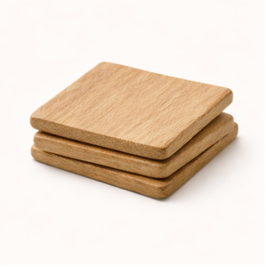 Wholesale Custom Logo Square Wooden <b>Coasters</b> Natural Beech Wood <b>Drink</b> Mats Heat Resistant Eco-Friendly Table Decor <b>For</b> Hotel Mat - Product Image 1