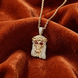 Colgante de Cruz de Moissanita Tono Oro, Collar Hip Hop Iced Out, Amuleto Religioso, Joyería de Lujo, Regalo para Hombre, EE. UU. - Product Image 1