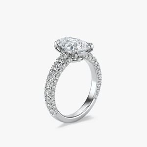 แหวนเพชรทรงรี 1 กะรัต เพชรเลี้ยงในห้องปฏิบัติการ ตัวเรือนทองคำชมพู 14K แบบสั่งทำพิเศษ ดีไซน์วงแหวนแบบฝังเพชร และแหวนหมั้นและแหวนแต่งงาน - Product Image 2