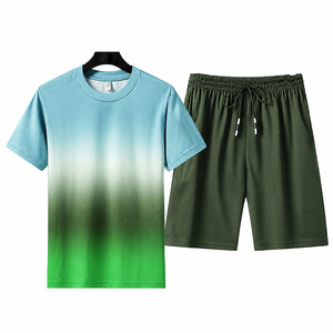 Conjuntos de Pantalones Cortos Deportivos para Hombre de 2 Piezas, Conjuntos Deportivos Personalizados de Verano al por Mayor, Conjuntos de Pantalones Cortos Deportivos Lisos para Hombre, Conjuntos Dobles Nuevos para Hombre - Product Image 5