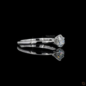 Anillo de Compromiso Solitario con Diamante Cultivado en Laboratorio Certificado por IGI, Joyería de Lujo, Corte Brillante, Oro de 10K, 14K, 18K, Plata 925, 935 - Product Image 4