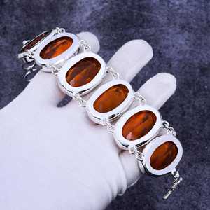 Pulsera de Citrino Facetado, Plata de Ley 925, Joyería Bohemia Hecha a Mano, Piedra Preciosa Natural, Pulsera para Mujer, Venta al por Mayor - Product Image 5