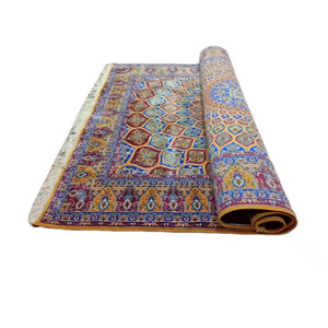 Alfombra de seda sobre seda para uso en sala de estar y dormitorio de proveedor indio, nuevo diseño moderno de algodón bordado - Product Image 2