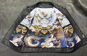 เสื้อกั๊กไบค์เกอร์สองสีแบบสั่งทำ - Product Image 5