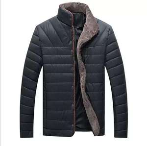 Bulk Men's Lightweight Puffer Jacket | Water-Resistant Navy Winter <b>Down</b> Coat, Custom Logo Wholesale Outdoor Apparel - Product Image 4