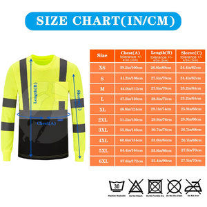 Custom <b>Long</b> <b>Sleeve</b> High Visibility Workwear Lightweight Fabric Reflective Detail Comfortable For Operations Safety Shirt - Product Image 5