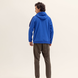 Sudadera con capucha personalizable 100% algodón con cremallera, térmica de invierno, forro polar sólido, con logo impreso digitalmente y teñido liso. - Product Image 3
