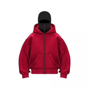 Fabricante de sudaderas con capucha tipo balaclava personalizadas para hombre, con impresión de logotipo, ropa urbana, para marcas de ropa, venta al por mayor, etiqueta privada, suministro a granel. - Product Image 3