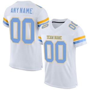 Wholsale Direct Industry Best Selling Custom Black White-<b>Silver</b> <b>Mesh</b> Authentic Football Jersey - Product Image 3