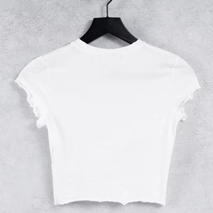 Camiseta Corta Informal de Manga Corta para Mujer, Transpirable, con Cuello Redondo, Camiseta Corta de Primavera - Product Image 2