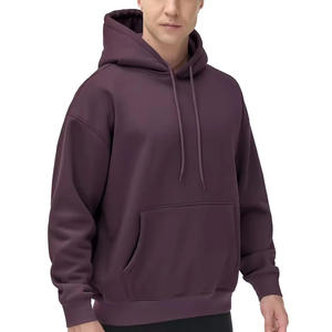 Nouvelle collection – Sweat à capuche pour homme, couleur unie, polaire 100 % coton 240 g, coupe classique, décontracté, pour l'hiver, avec poche, respirant, lavable - Product Image 1