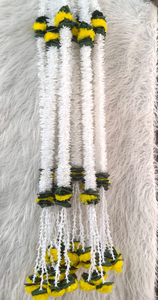 Guirlande artificielle de jasmin et de tubéreuse, guirlande blanche et jaune pour mariage indien, décoration de la maison, décoration de mandap, fête, événement indien - Product Image 1