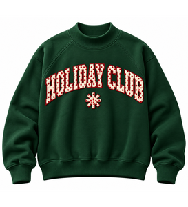 Wholesale <b>Women's</b> <b>Christmas</b> Mock Neck <b>Sweatshirt</b> Custom Crystal Letter Embroidery Oversized Long Sleeve Cotton Pullover - Product Image 3