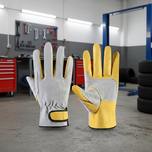 Meilleures ventes : Gants de conduite en cuir de vachette pleine fleur et cuir d'agneau, élégants, respirants, pour usage quotidien et professionnel, grandes tailles - Product Image 4