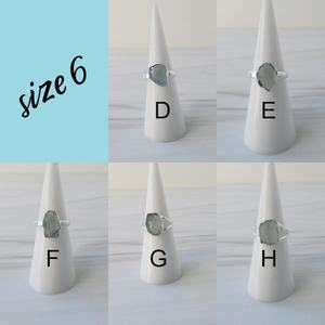 Natural Aquamarine <b>Ring</b> Sterling Silver March Birthstone Jewelry Elegant Gemstone <b>Ring</b> Gift For Her Adjustable <b>Ring</b> - Product Image 3