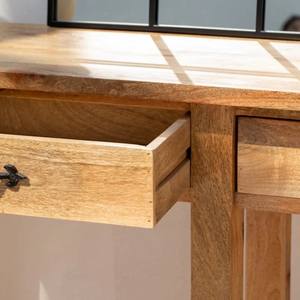 Console en bois Vandana Sierra Arion avec deux tiroirs, meuble d'appoint moderne en bois massif - Product Image 5