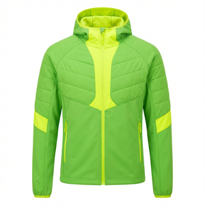 Women's Hooded <b>Quilted</b> <b>Jacket</b> Geometric <b>Pattern</b> Color Blocked Full Sleeve Winter Wear Polyester Wadding Zipper Closure - Product Image 2