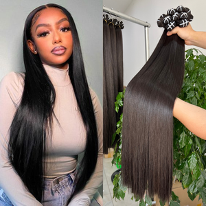 Extensiones de cabello humano liso de hueso crudo alineado con cutícula vietnamita virgen 100%, pelucas sin procesar de grado 12 de alta calidad asequibles - Product Image 6